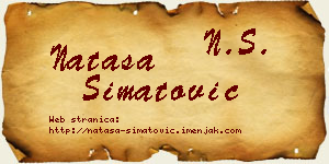Nataša Simatović vizit kartica